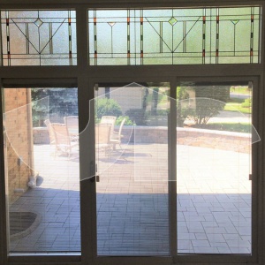 Oak-Brook-Patio-Door-with-Blinds-and-Stained-Glass